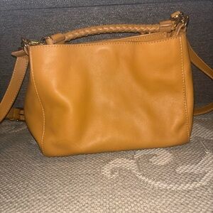 Able Jackee Triple Compartment Crossbody Cognac